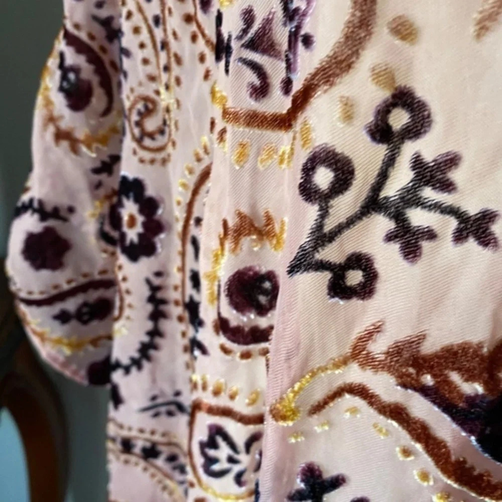 Japna Velvet Burnout Kimono Small - Picture 3 of 9
